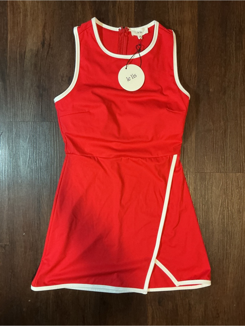 le lis Faux Wrap Dress Red NWT XSmall